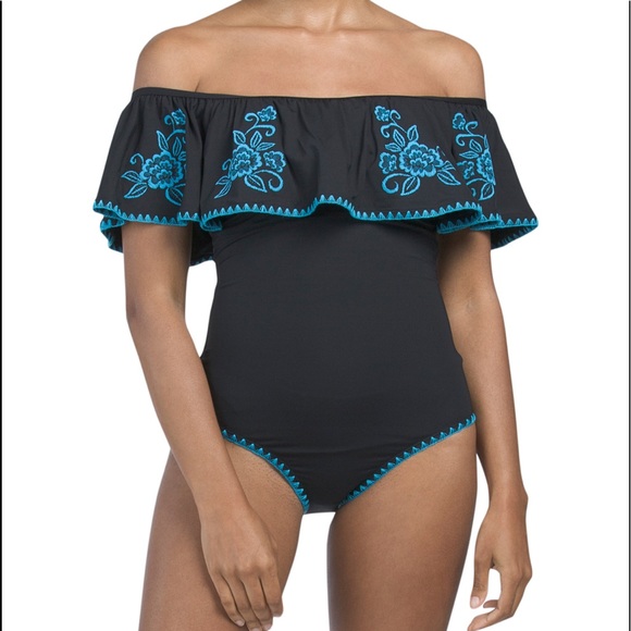 Johnny Was Other - Johnny Was One Piece Swimsuit Dreamer Black blue